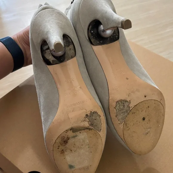 Nicholas Kirkwood Light Gray Ankle Boots - Picture 5 of 7